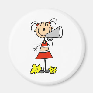 Cheerleader with Megaphone Magnet