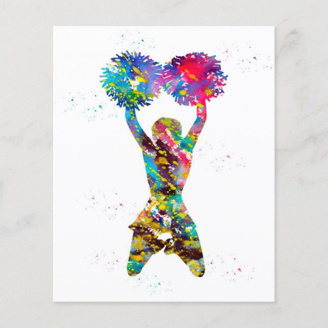 Cheerleader with pompoms  | Cheerleading Cute Desi Flyer (Front)