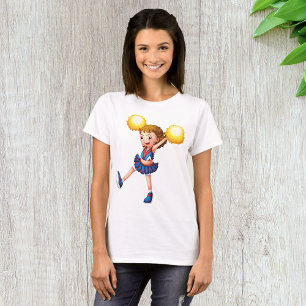 Cheerleader With Yellow Pom Poms T-Shirt