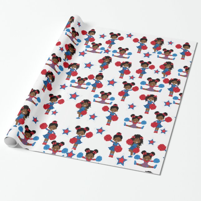 Cheerleader Wrapping Paper, Glossy Wrapping Paper (Unrolled)