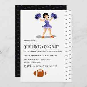 Cheerleaders and Jocks Party Invitation