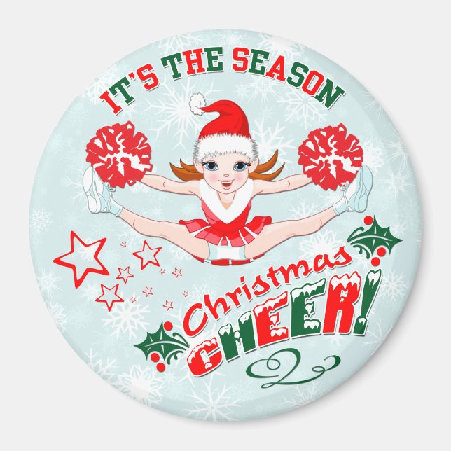 Cheerleader's Christmas Cheer Magnet (Front)