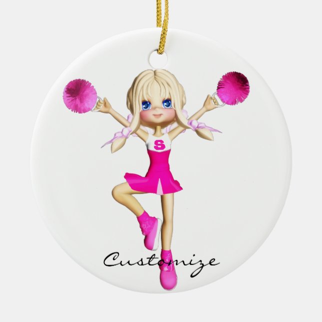 Cheerleaders Gonna Cheer Thunder_Cove Ceramic Ornament (Front)
