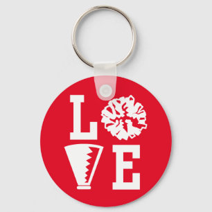 Cheerleaders, Red Love Cheerleading Key Ring