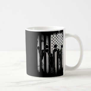 Cheerleaders Usa American Flag 4th Of July Cheerle Coffee Mug