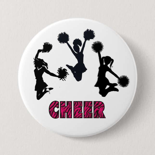 CHEERLEADING 7.5 CM ROUND BADGE (Front)