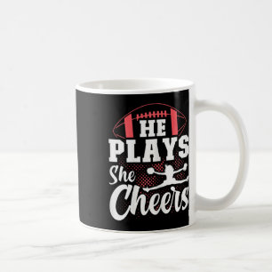 Cheerleading And Footll Mum Of Both Footll Cheer M Coffee Mug