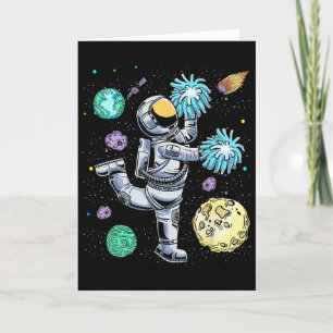 Cheerleading Astronaut Cheerleader Cheer Flyer Boy Card