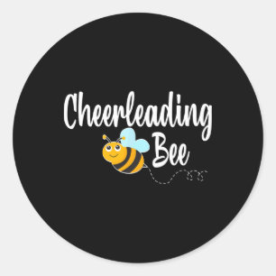 Cheerleading Bee Cheerleader Funny Bumblebee  Classic Round Sticker