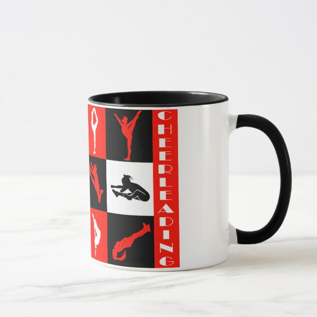 Cheerleading Block Mug in Red (Right)