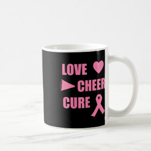 Cheerleading Breast Cancer Love Cheer Cure Coffee Mug