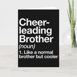 Cheerleading Brother Definition Funny Sports Card
