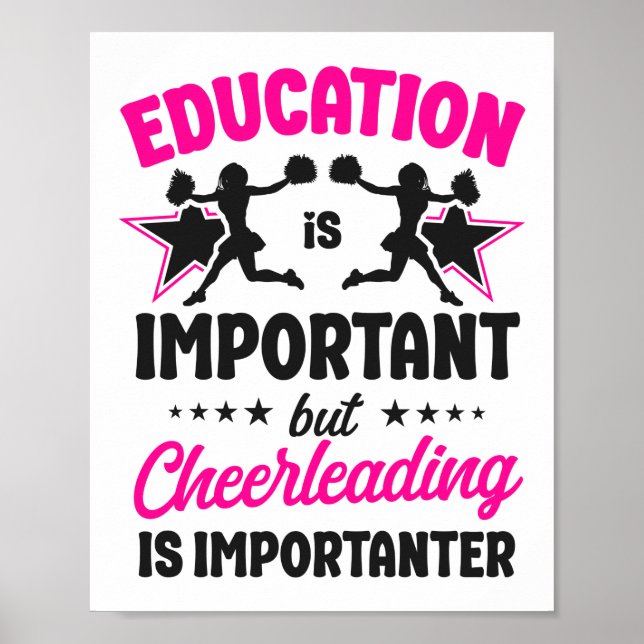 Cheerleading Cheer Education Is Important But Poster (Front)