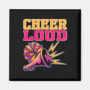 Cheerleading Cheer Loud Funny Cheerleader Magnet