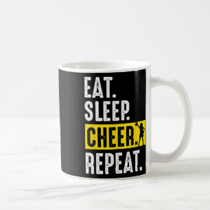 Cheerleading Cheer Squad Eat Sleep Cheer Repeat Ch Coffee Mug