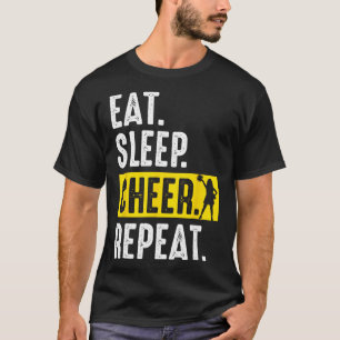 Cheerleading Cheer Squad Eat Sleep Cheer Repeat Ch T-Shirt