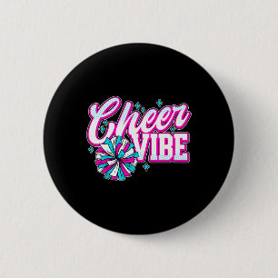 Cheerleading Cheer Vibe Funny Cheerleader  6 Cm Round Badge