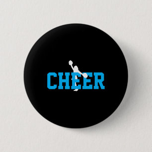 Cheerleading Cheering Squad Tee Gift 6 Cm Round Badge