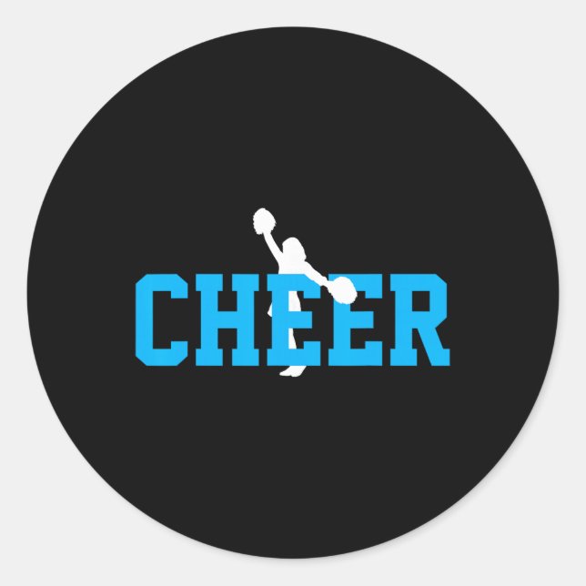 Cheerleading Cheering Squad Tee Gift  Classic Round Sticker (Front)