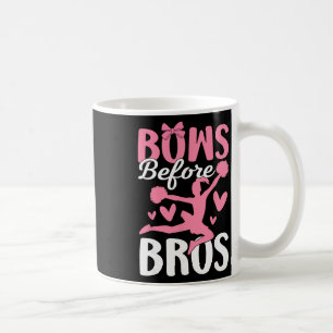 Cheerleading Cheerleader Cheer Bows Before Bros Coffee Mug