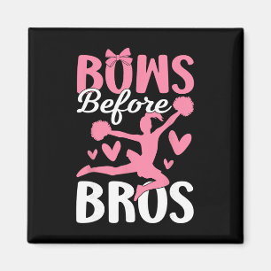 Cheerleading Cheerleader Cheer Bows Before Bros Magnet