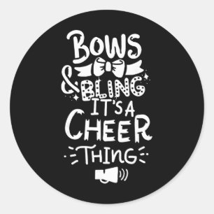 Cheerleading Cheerleader Footll Gift Small  Classic Round Sticker