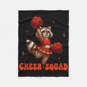 Cheerleading Cheerleader Racoon Cheer Squad Women Fleece Blanket