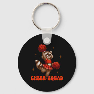 Cheerleading Cheerleader Racoon Cheer Squad Women Key Ring