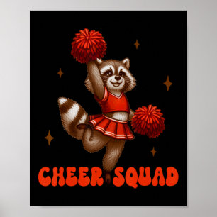 Cheerleading Cheerleader Racoon Cheer Squad Women Poster
