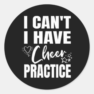 Cheerleading Cheerleader Stuff Cheer Squad Practic Classic Round Sticker
