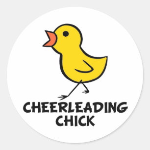 Cheerleading Chick Sticker