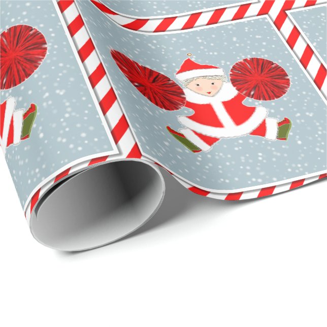 Cheerleading Christmas Wrapping Paper (Roll Corner)