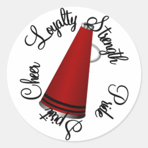Cheerleading Classic Round Sticker