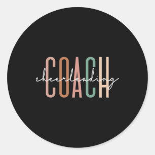 Cheerleading Coach Cute Cheer For Coach Appreciati Classic Round Sticker