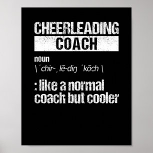 Cheerleading Coach Definition Cheerleader Trainer Poster