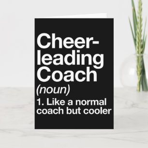 Cheerleading Coach Definition Sports Funny Trainer Card