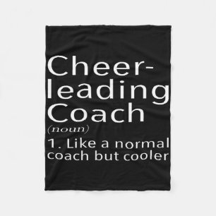 Cheerleading Coach Definition Sports Funny Trainer Fleece Blanket