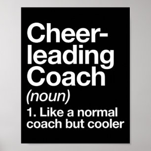 Cheerleading Coach Definition Sports Funny Trainer Poster