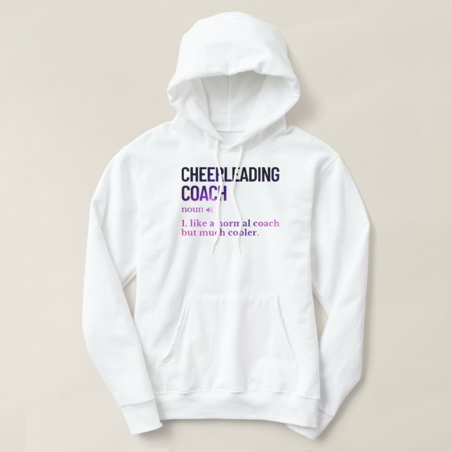 Cheerleading coach funny saying hoodie (Design Front)