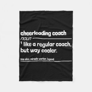 Cheerleading Coach Like Regular But Way Cooler Fun Fleece Blanket
