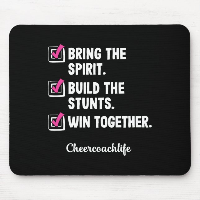 Cheerleading Coach Trainer School Cheerleader Chee Mouse Pad (Front)