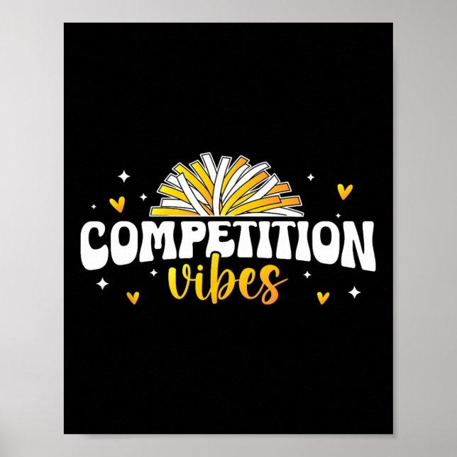 Cheerleading Competition Day For Cheer Fans Uni-ad Poster (Front)