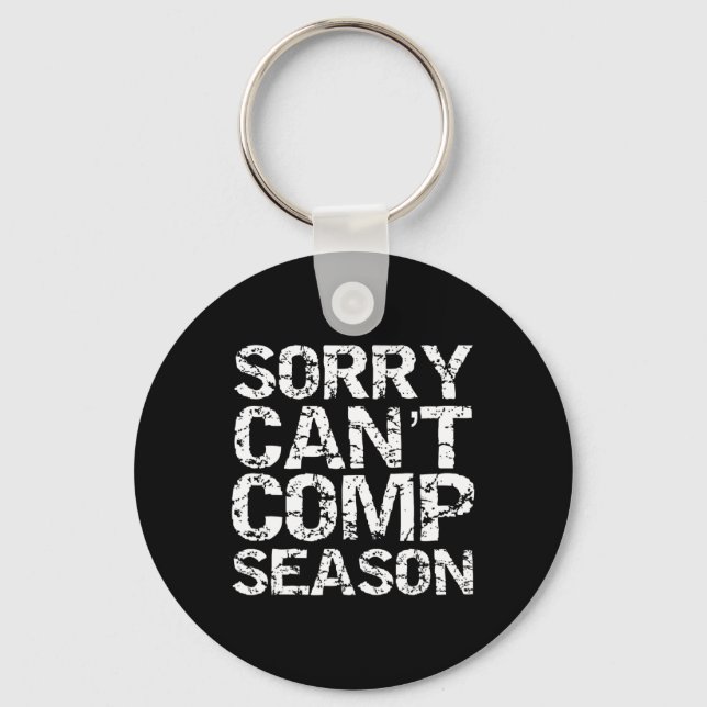 Cheerleading Competition Quote Funny Sorry Can't C Key Ring (Front)
