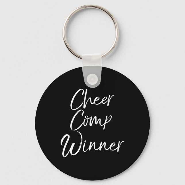 Cheerleading Competition Team Gift Idea Cheer Comp Key Ring (Front)