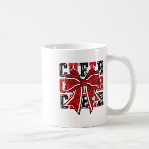 Cheerleading Coquette Black And Red Cheer Mum Foot Coffee Mug