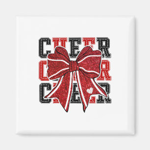 Cheerleading Coquette Black And Red Cheer Mum Foot Magnet