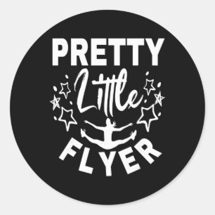Cheerleading Cute Cheer Pretty Little Flyer Cheerl Classic Round Sticker