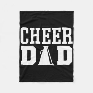 Cheerleading Dad Apparel For Cheer Dad Fleece Blanket