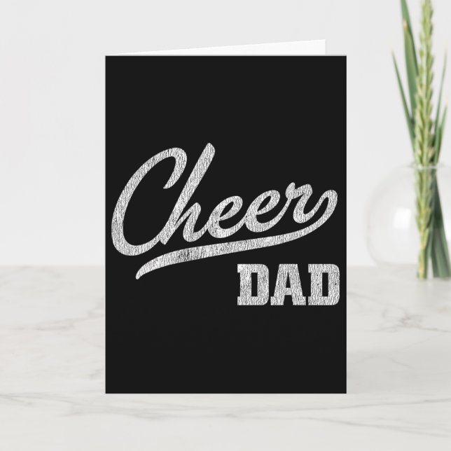 Cheerleading Dad Gift Proud Cheer Dad  Card (Front)