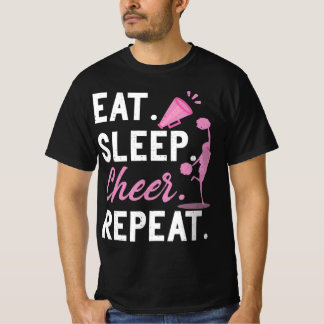 Cheerleading Dance Cheerleader Girls Eat Sleep Che T-Shirt